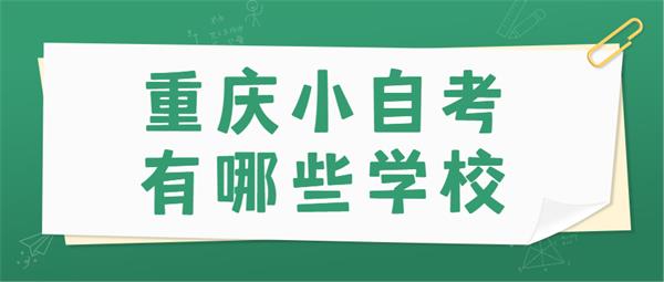重庆小自考有哪些学校