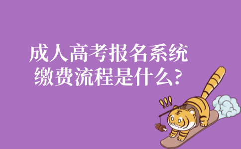 成人高考报名系统缴费流程是什么?