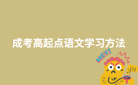 成考高起点语文学习方法