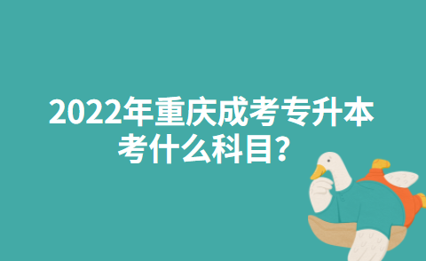 2022年重庆成考专升本考什么科目？