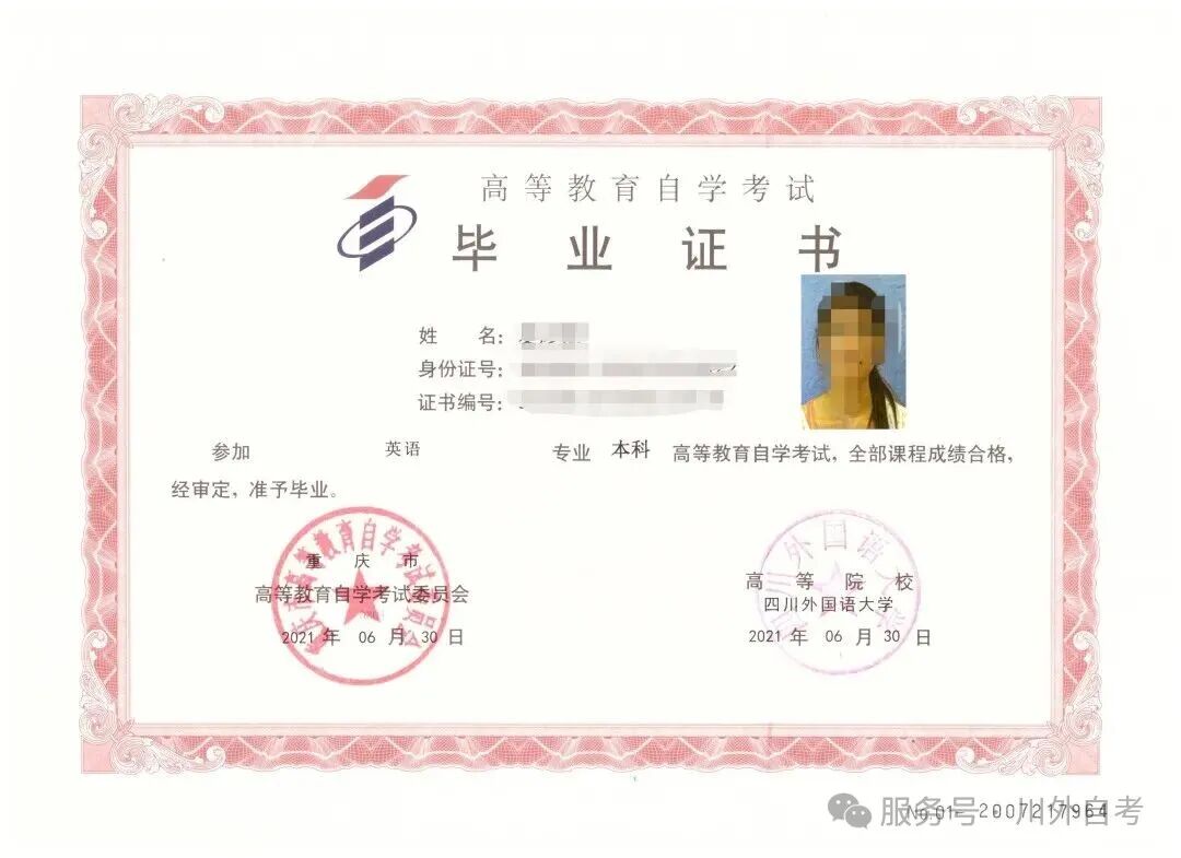 四川外国语大学自考专升本（线上班）招生简章